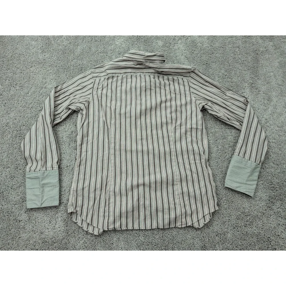 Banana Republic Dress Shirt Mens‎ Extra Large Slim Fit Striped French Cuff